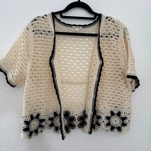 🖤 Ultra Pink Crochet Cardigan – Size L